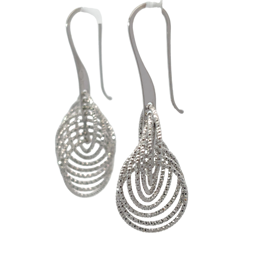 Silver Diamond-Cut "Swiri" Earrings – Women