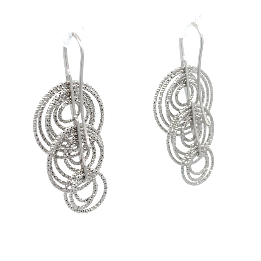 Timeless Diamond-Cut Silver Earrings for Women