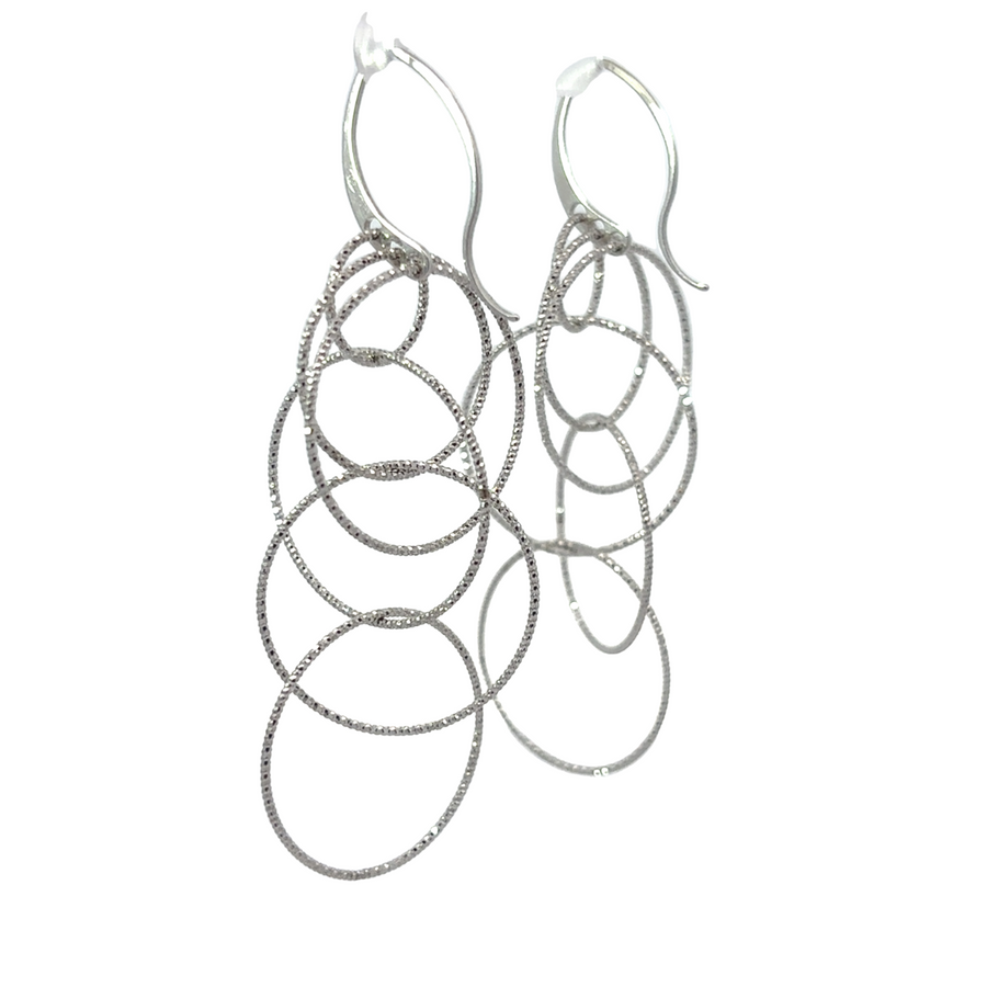 Elegant Silver Earrings with Circle Design