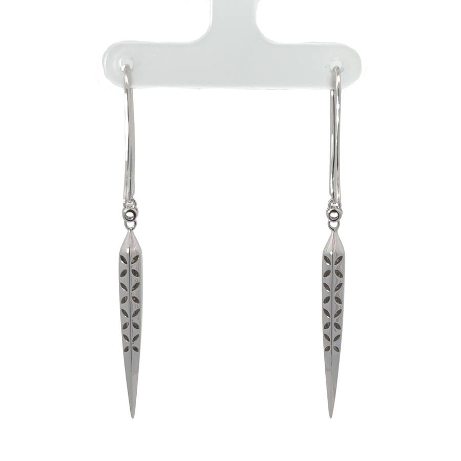 Long Silver Earrings - Elegant Design for Women