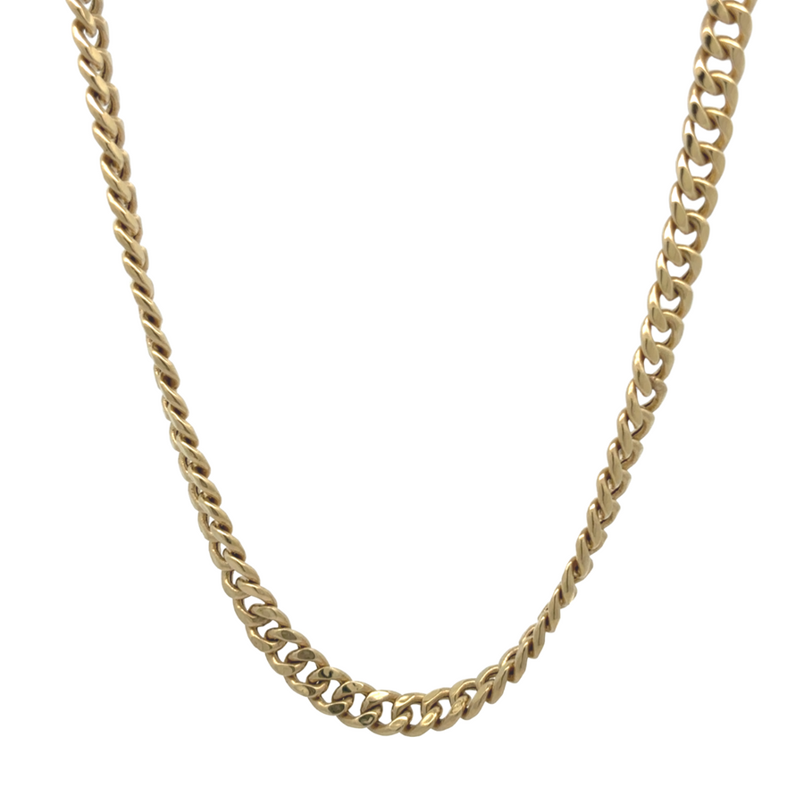 10k Gold Cuban Chain – 20-Inch Unisex Necklace