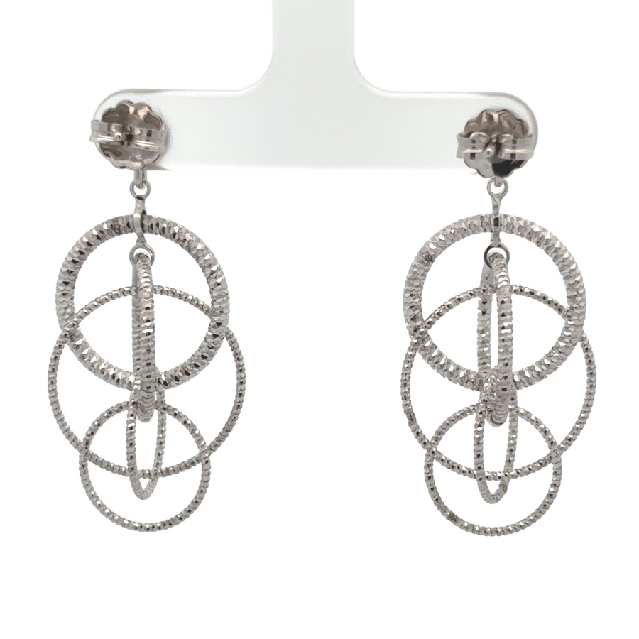 Two-Toned Silver Earrings for Women