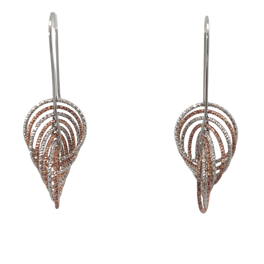 Two-Tone Silver Earrings