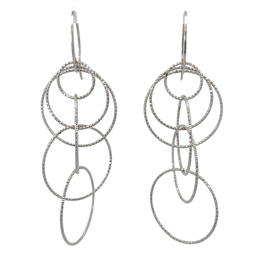 Elegant Silver Earrings with Circle Design