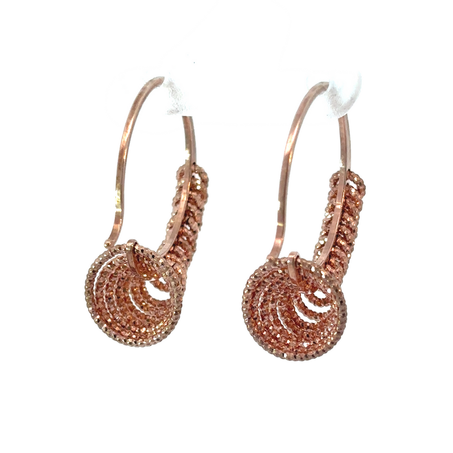 Rose Gold Small Circle Earrings for Women