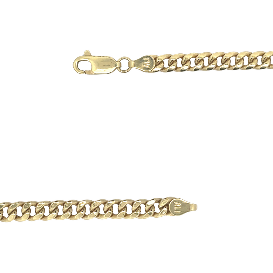 10k Gold Cuban Chain – 20-Inch Unisex Necklace