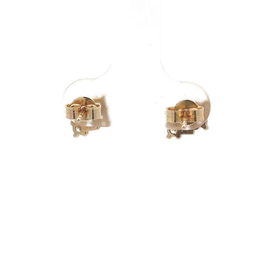 14k Gold Stud Earrings with CZ