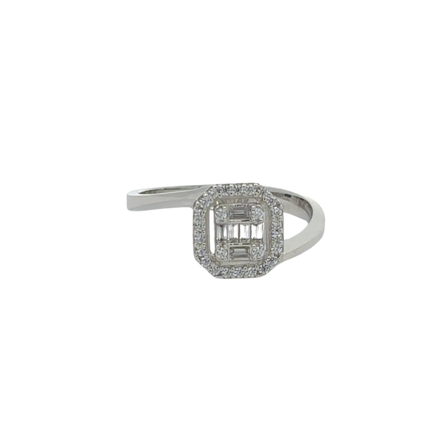 14k Gold Ring with All-Over CZ – Radiant and Chic