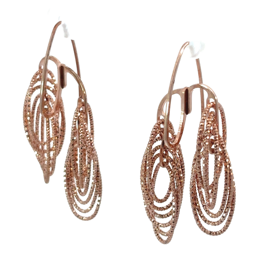 Diamond-Cut Circle Earrings – Women