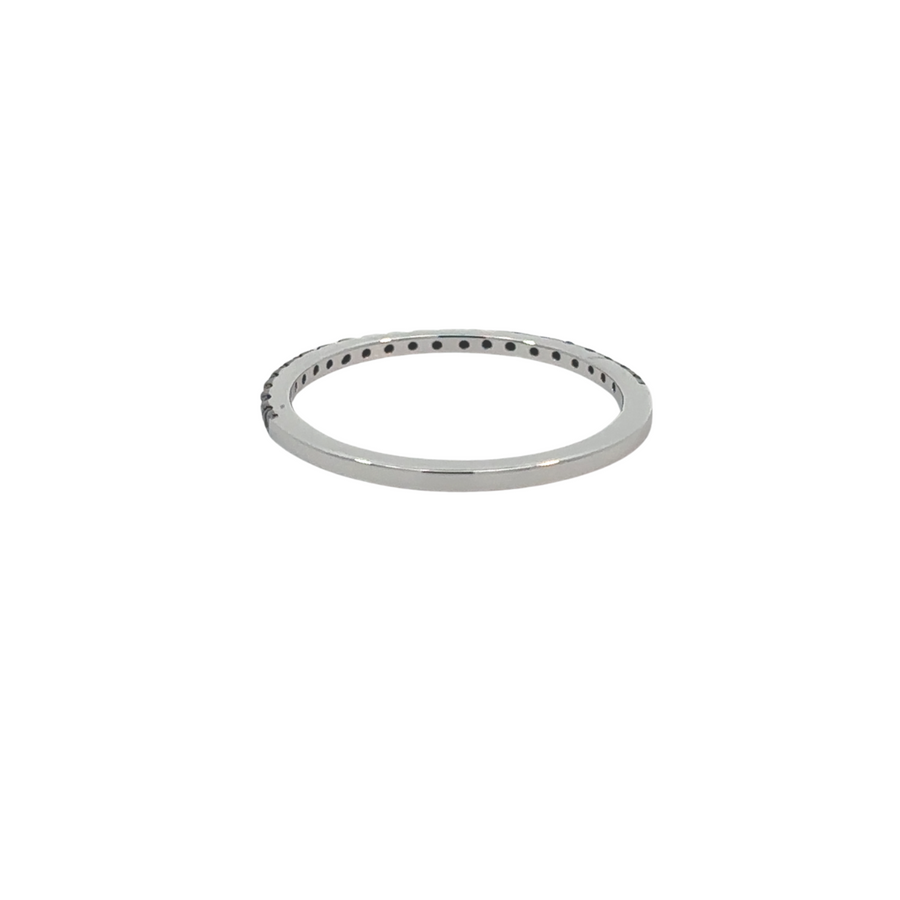 Thin Black Silver Ring - Elegant and Minimalist Design for Women