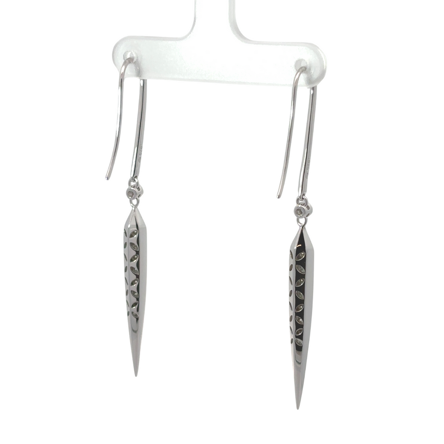 Long Silver Earrings - Elegant Design for Women