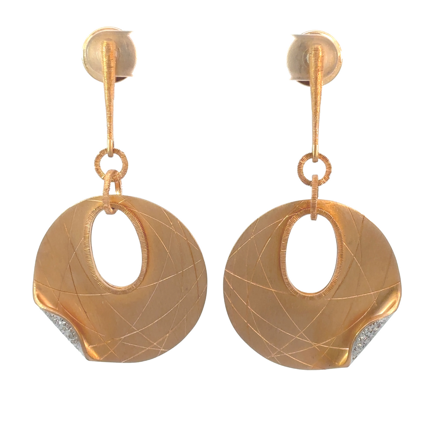 Women's 18k Gold Earrings with Diamonds