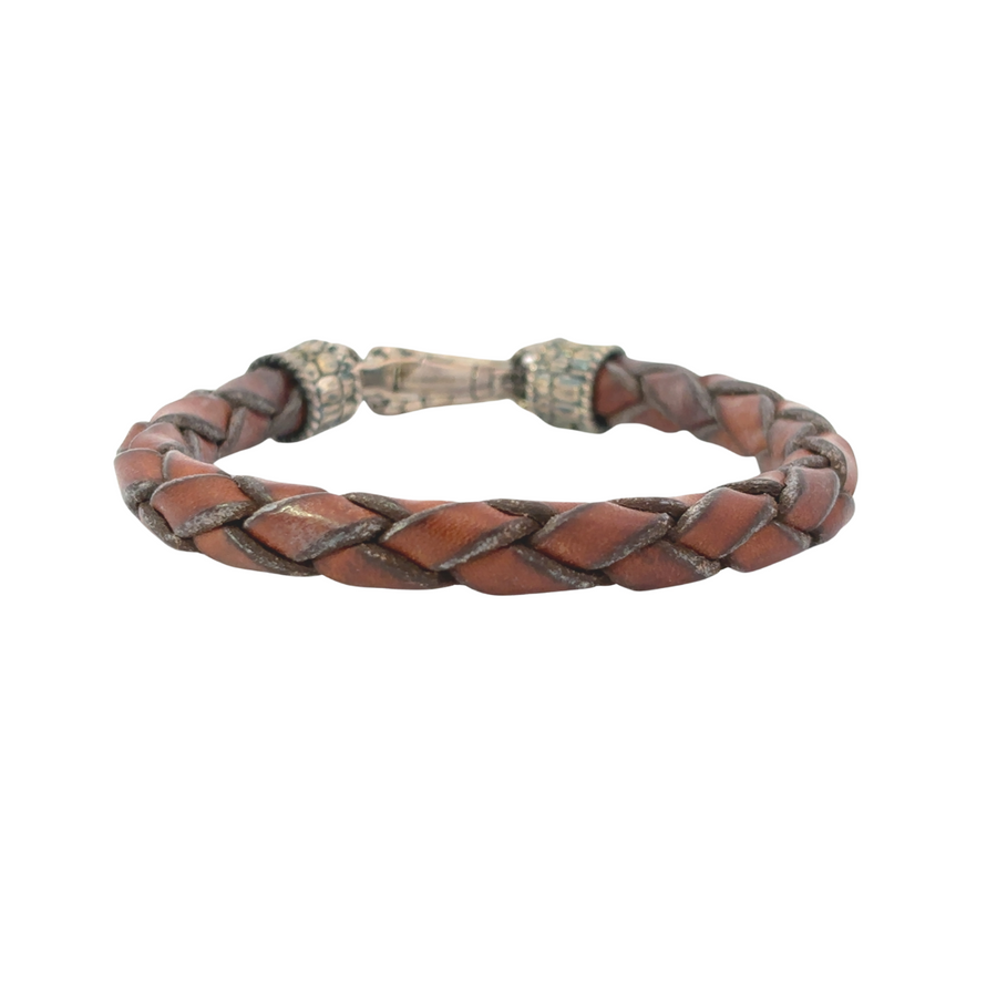 Men's Brown Leather Bracelet