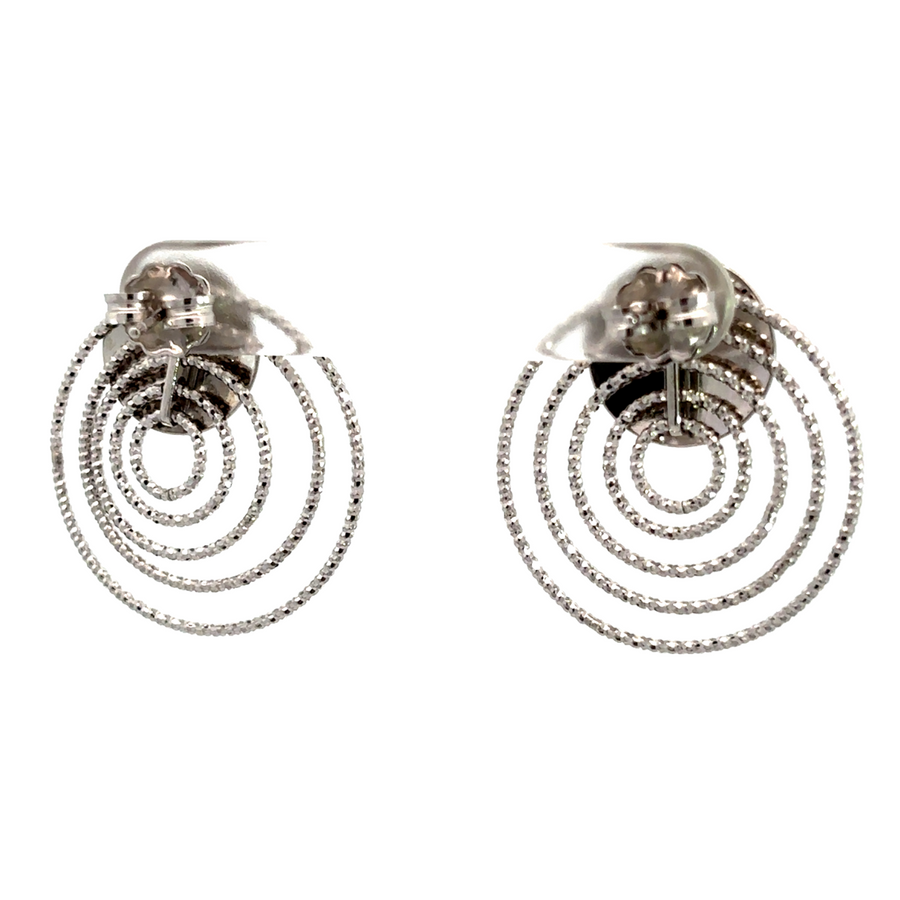 Classic Circle Stud Earrings in Silver