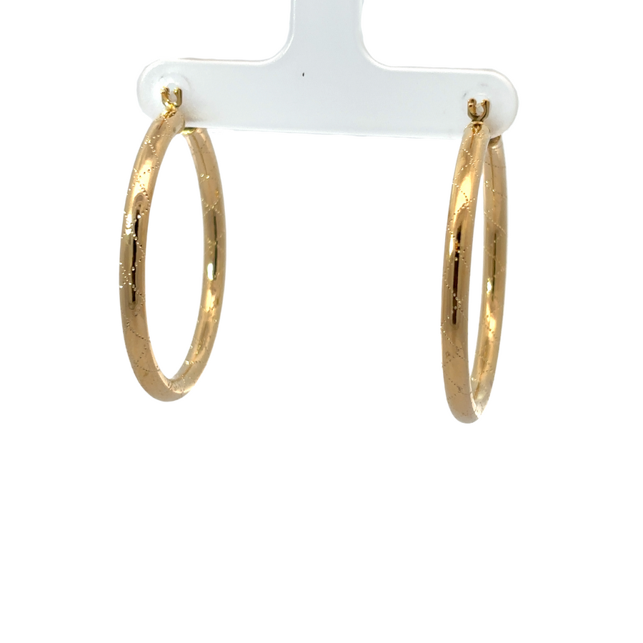 14k Gold Earrings – Elegant Medium Size for Women