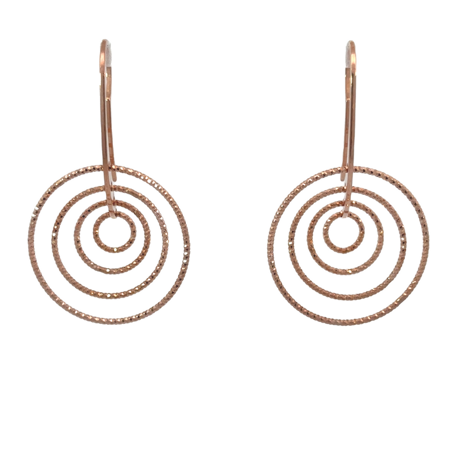 Silver Earrings with Circle Design – Women