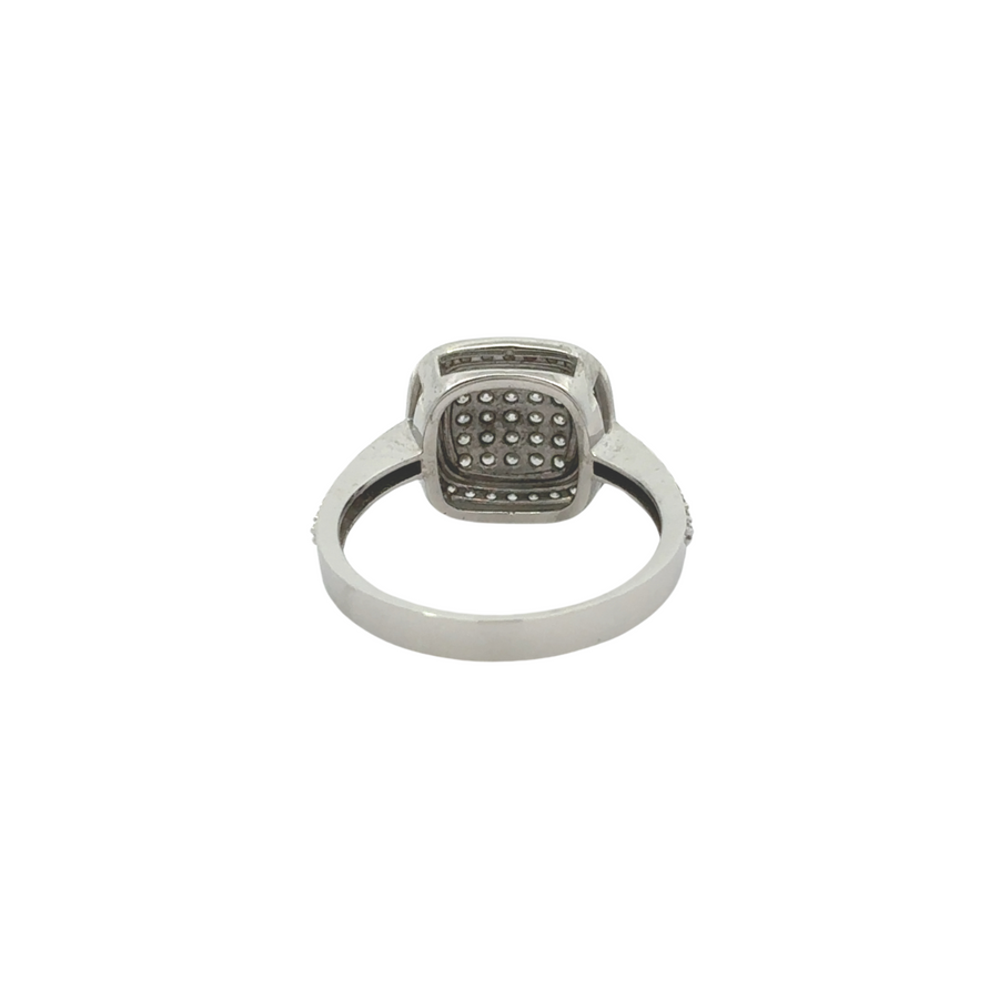 14k Gold Square Center Ring with CZ – Bold and Brilliant