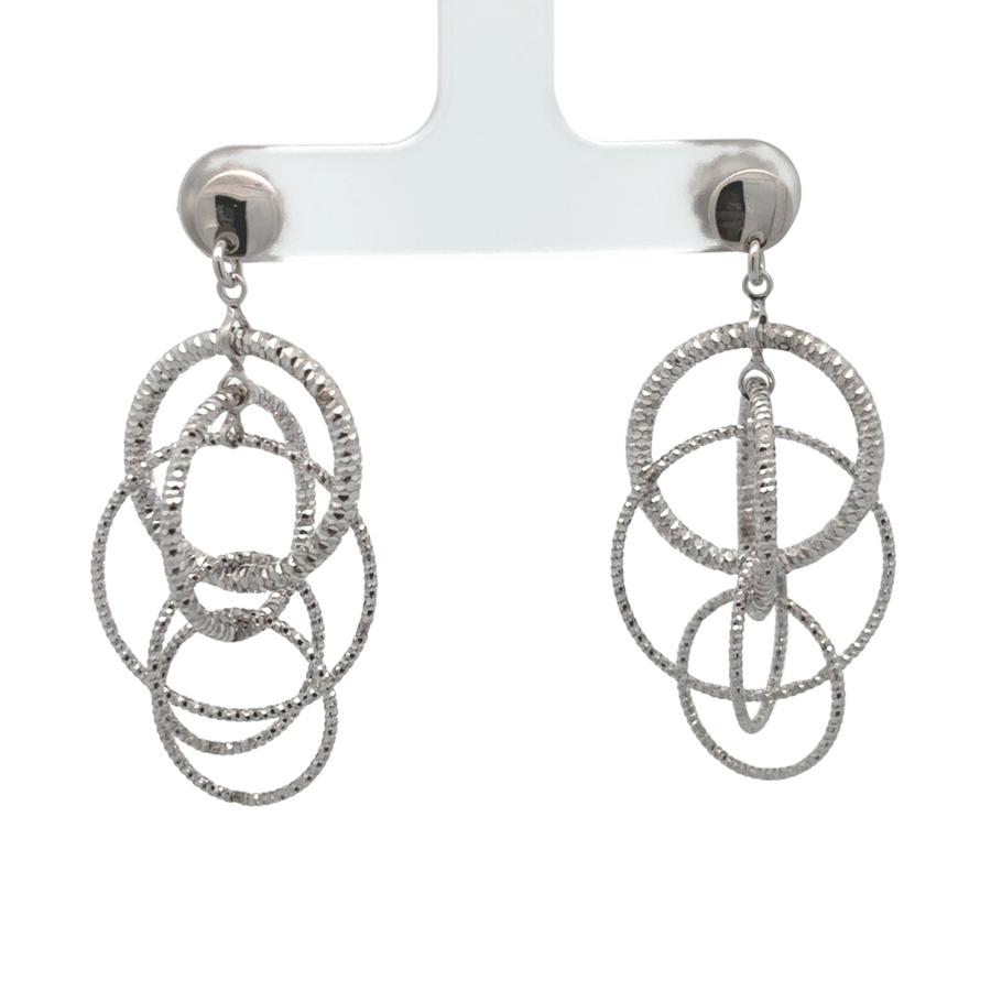 Two-Toned Silver Earrings for Women