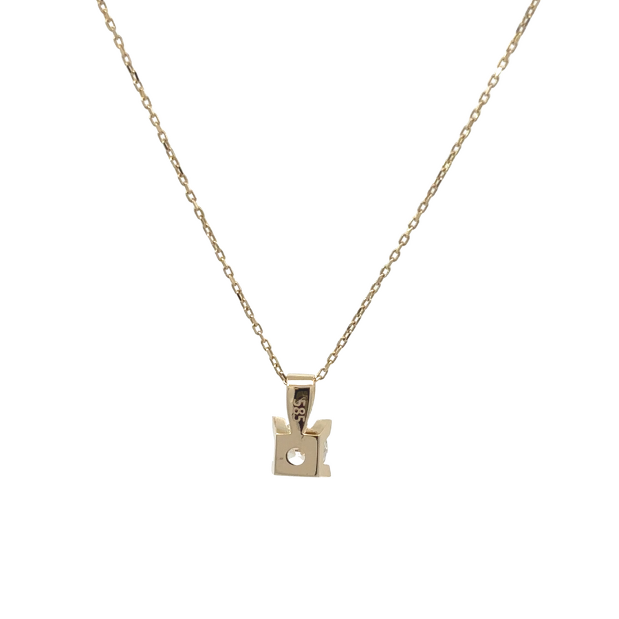 14k Gold Square-Inspired Earrings, Ring, and Necklace Set