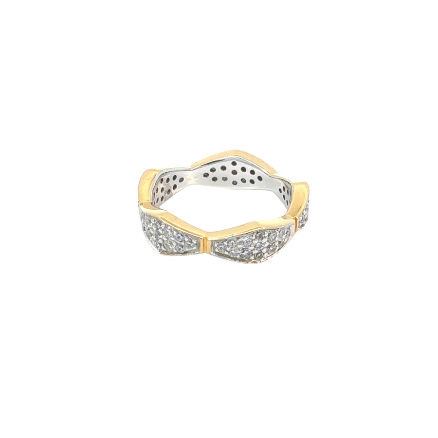 Women’s Yellow Ring with CZ – Elegant Silver Design