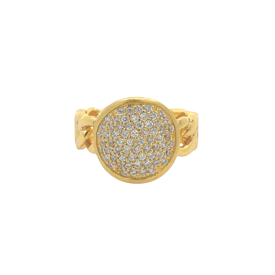 Yellow Ring with CZ for Women