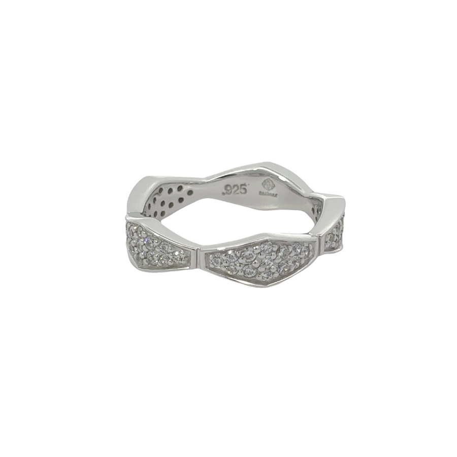 Silver Ring with Cubic Zirconia (CZ) - Elegant Design for Women