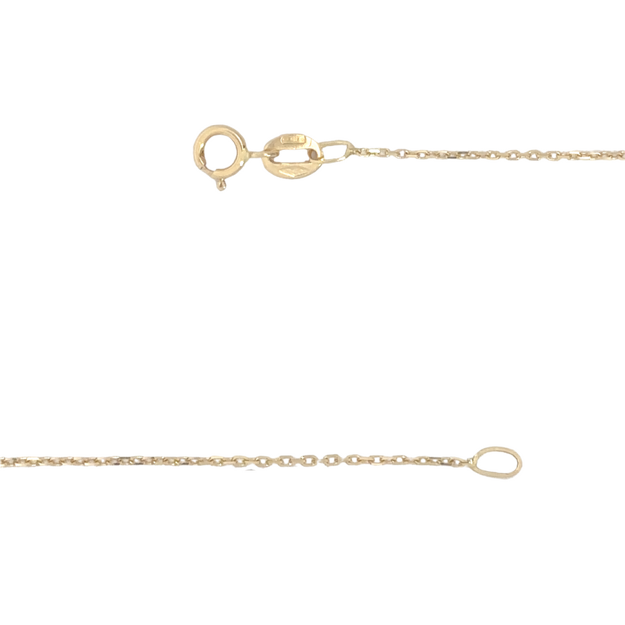 18k Gold Small Circle Necklace with Diamonds for Women