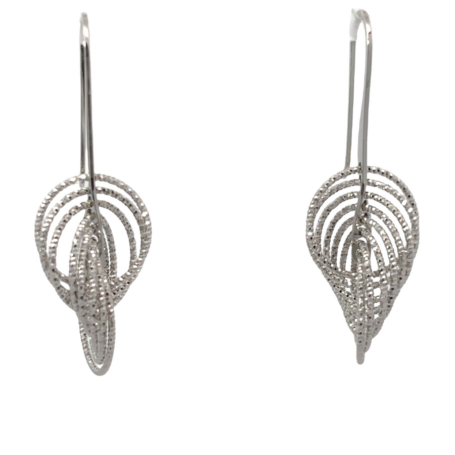 Silver Diamond-Cut "Swiri" Earrings – Women