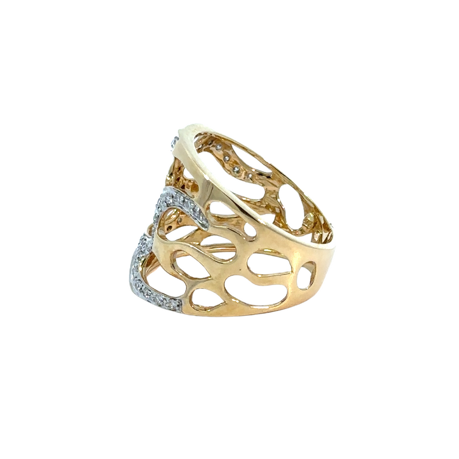 14k Gold Labrado Diamond Ring – Size 6