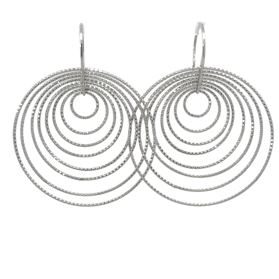 Elegant Circle Silver Earrings for Women