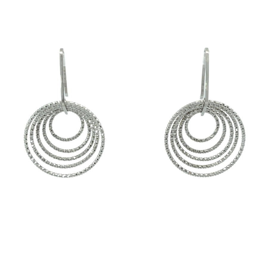 Diamond-Cut Small Circle Earrings – Women