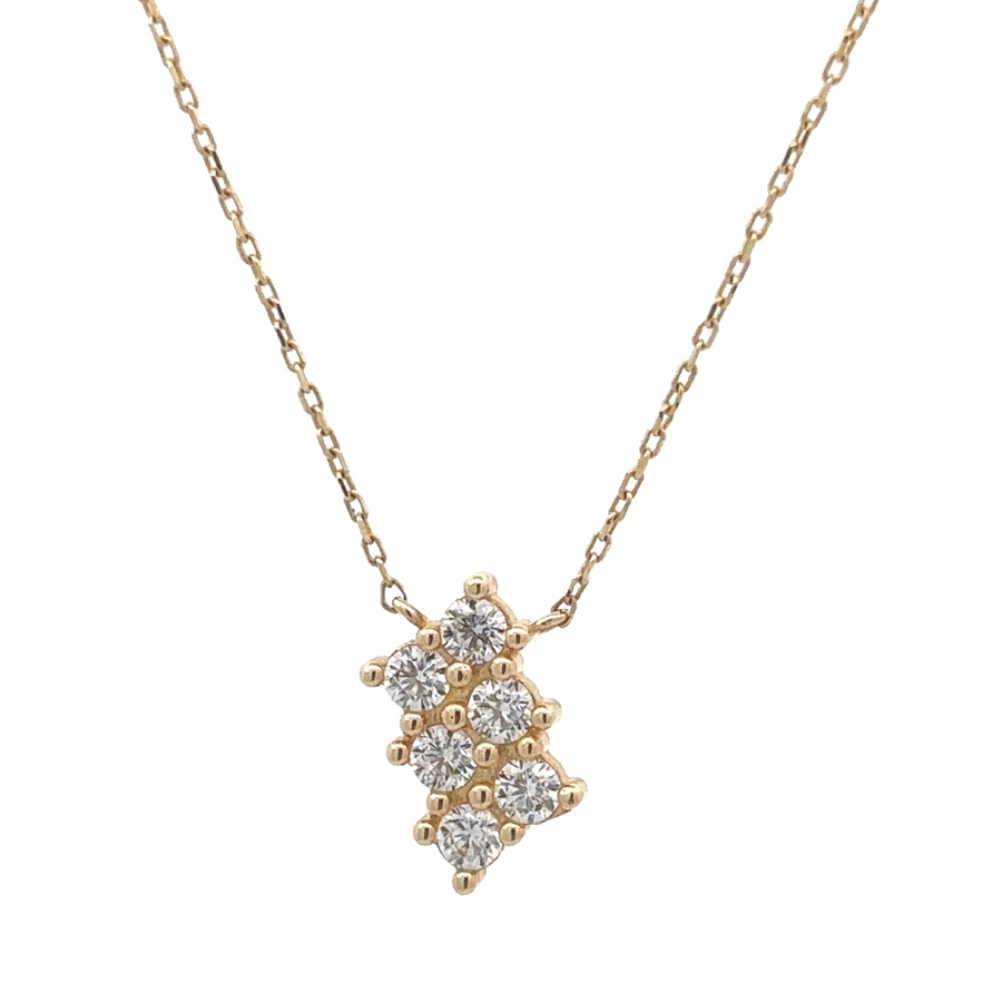 14k Gold Necklace with CZ Stones