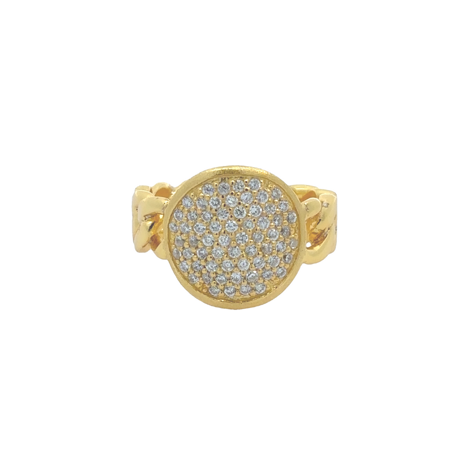 Yellow Ring with CZ for Women