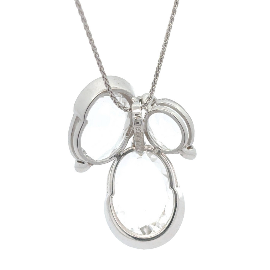Close-up of WG necklace with diamonds for women