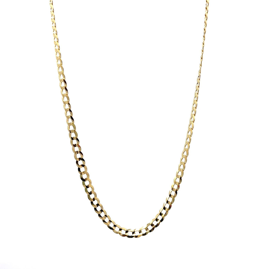 Unisex 14K Gold Cuban Chain Necklace - 16 Inch