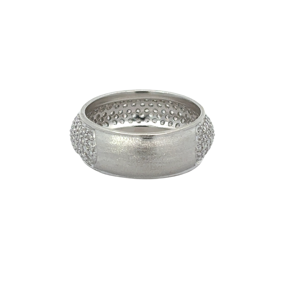 Minimalist silver ring for women, size 7