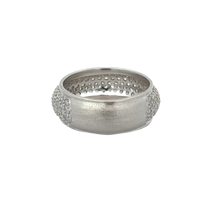 Size 6 silver ring for women shown in close-up