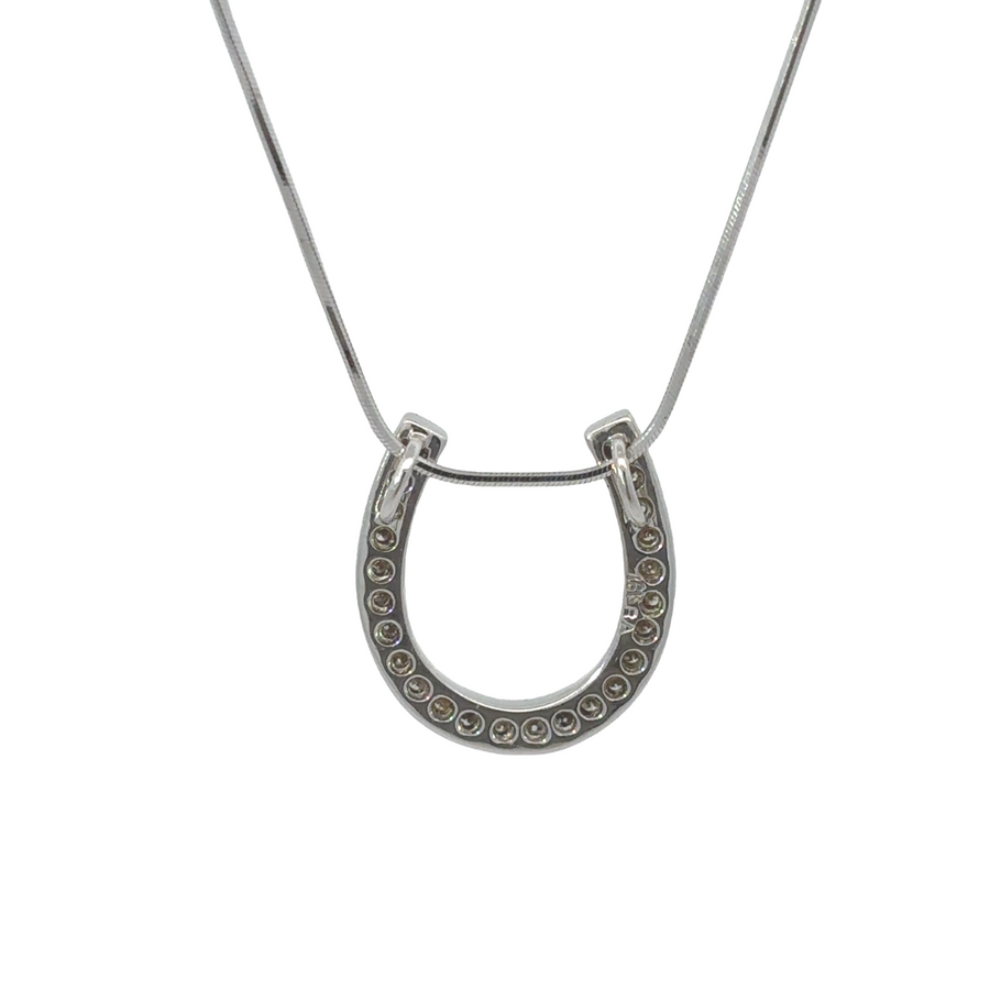Elegant 19-inch women's necklace with diamonds