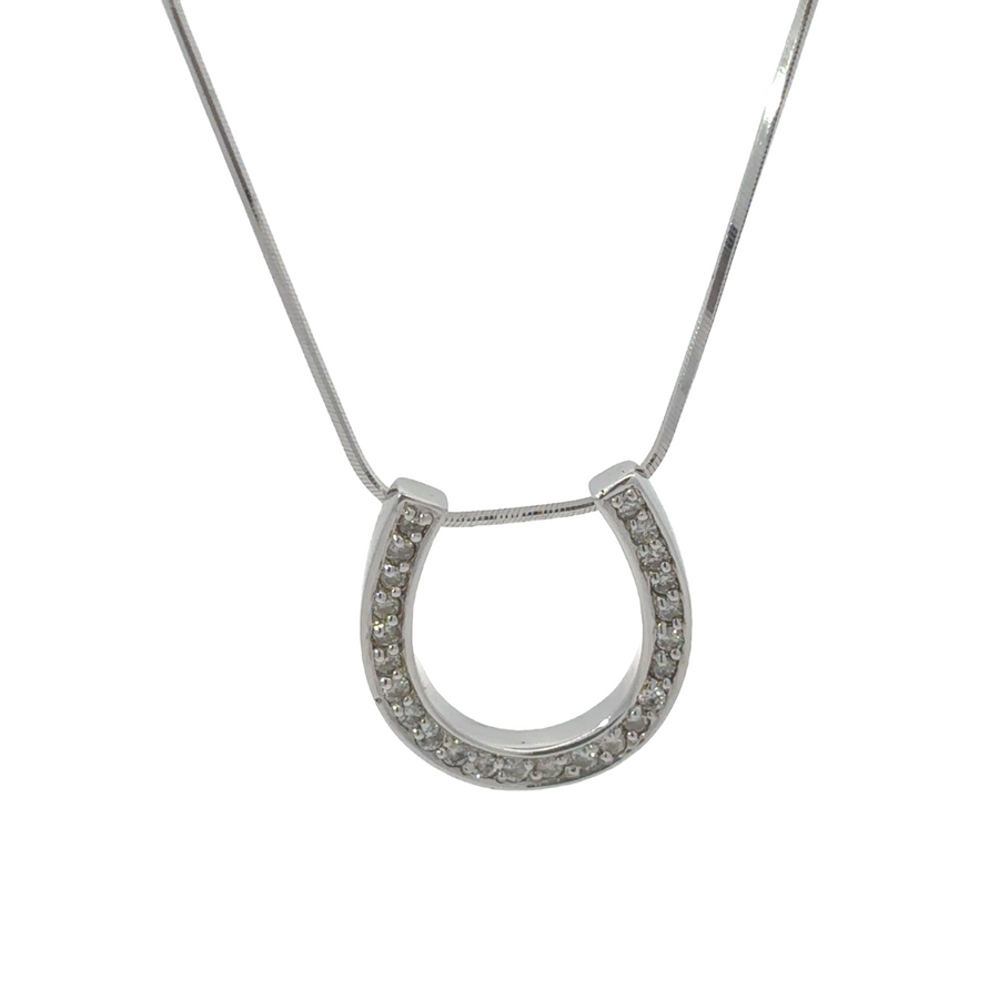 14k gold necklace with diamond accents for women
