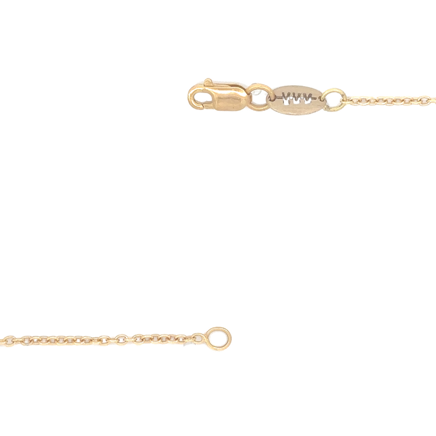 Minimalist diamond necklace in real yellow gold
