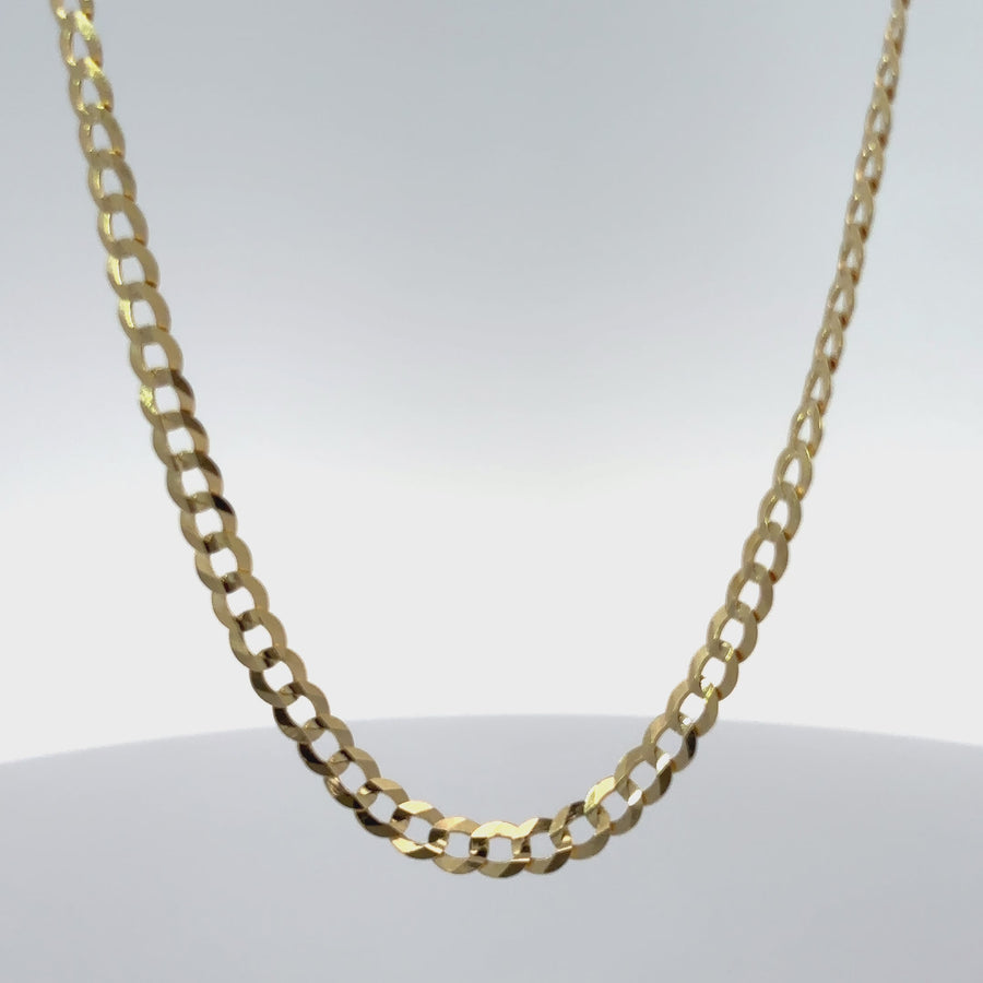 14k Gold Cuban Chain Necklace - Unisex