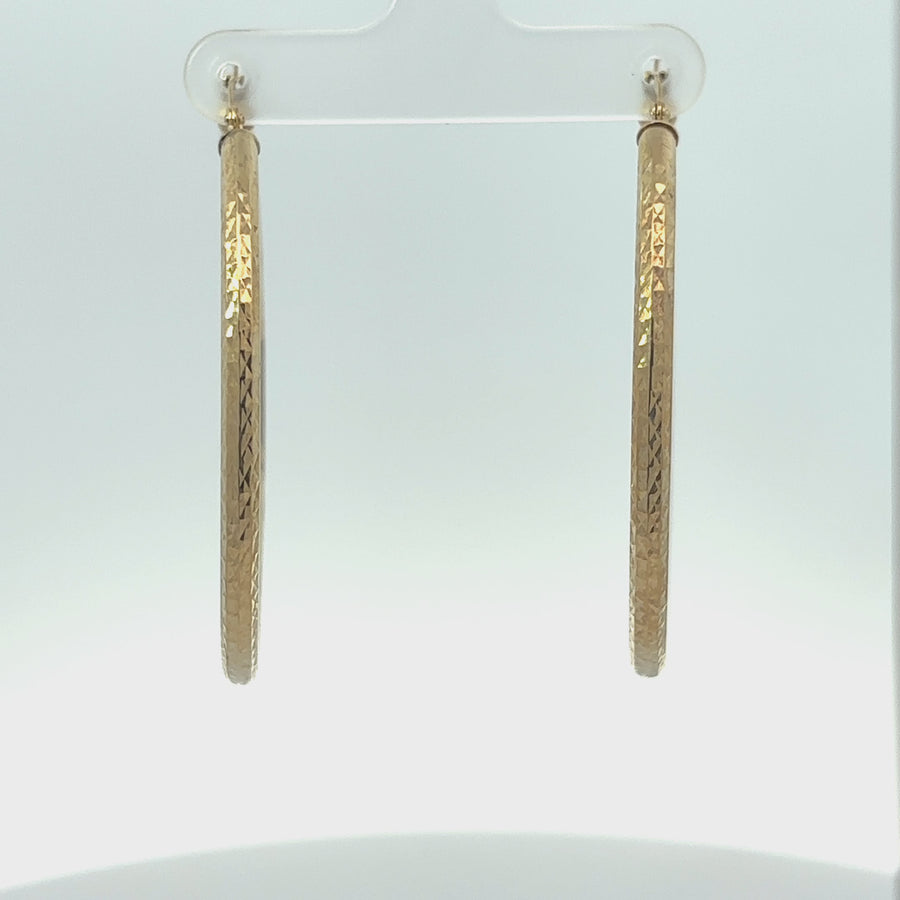 14k Gold Faceted Fan Earrings – Elegant and Stylish