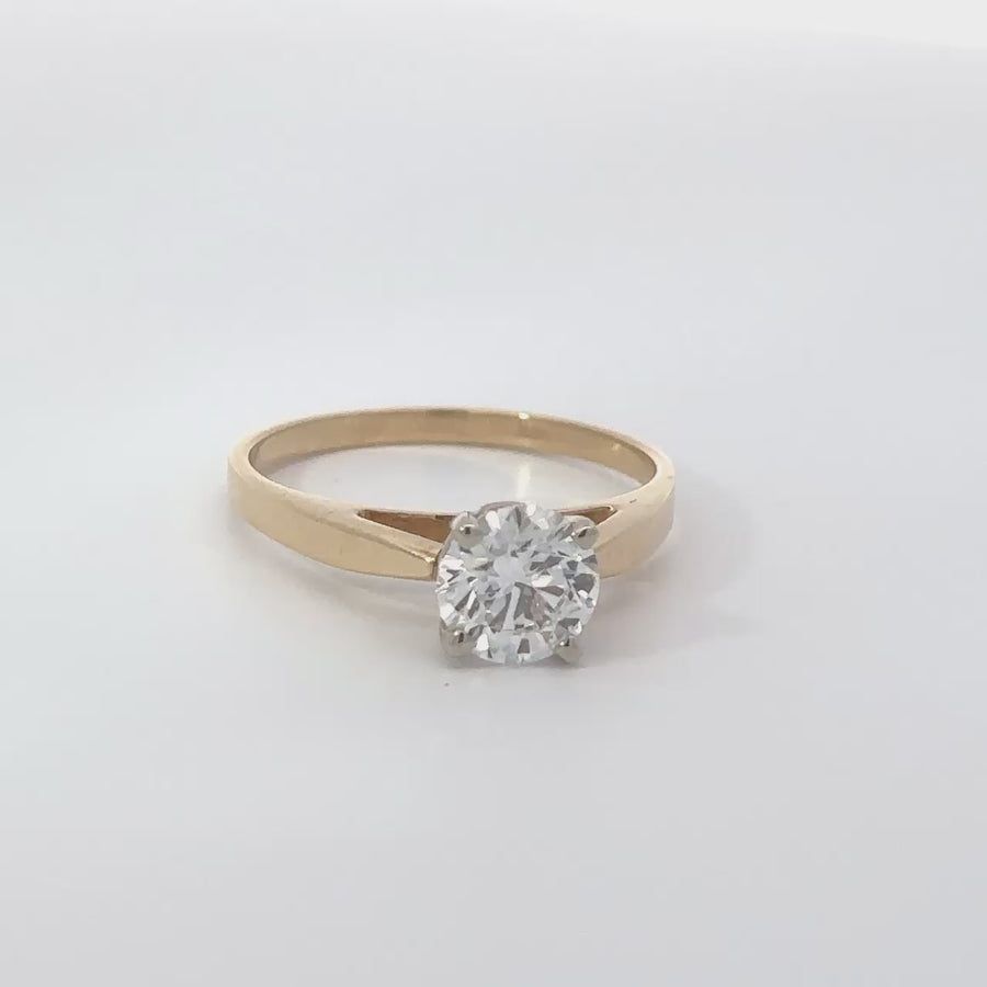 14k Gold Lab Diamond Ring with 1.04 CTS for Women