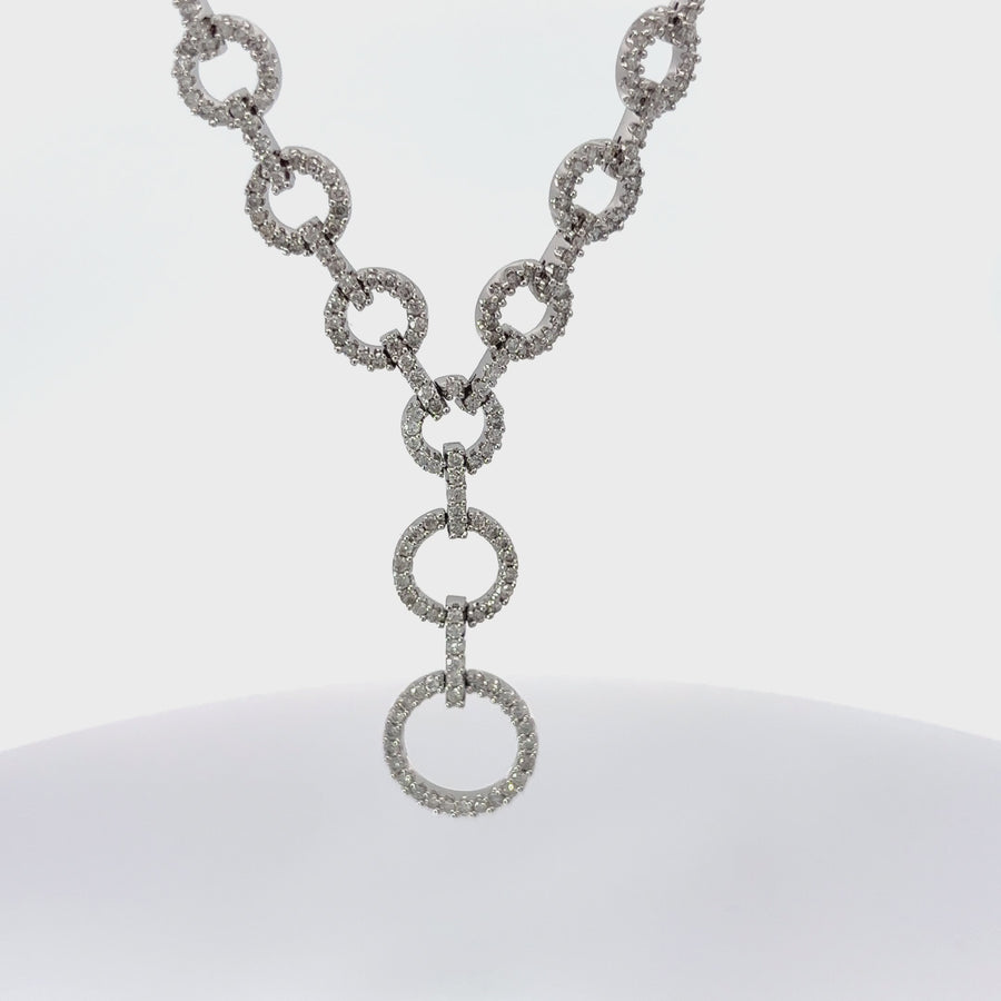 Elegant 14k White Gold Diamond Necklace - 2.05 ct