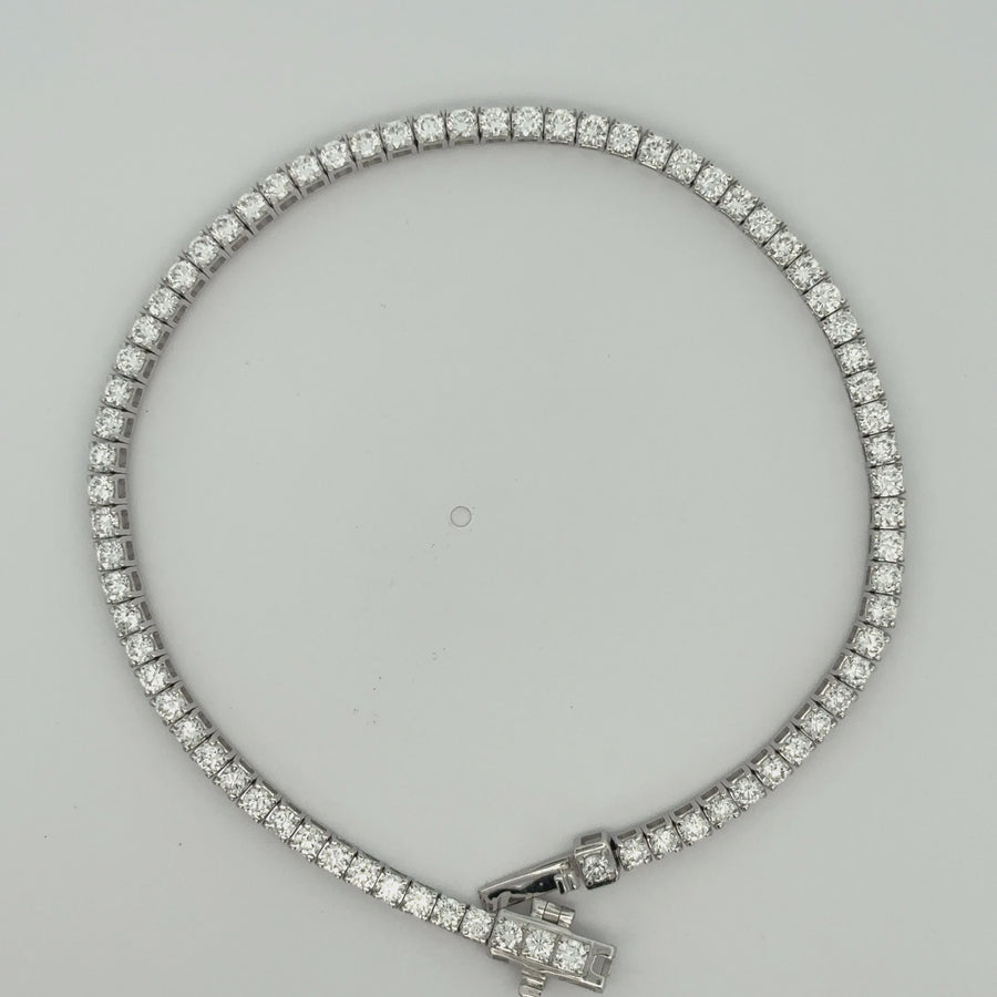 14k White Gold Bracelet with 3.00 CTS Lab Diamond for Women