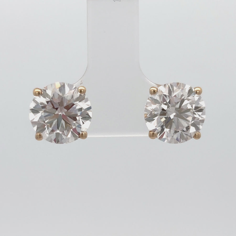 14k Gold Earrings with Lab Diamond for Women