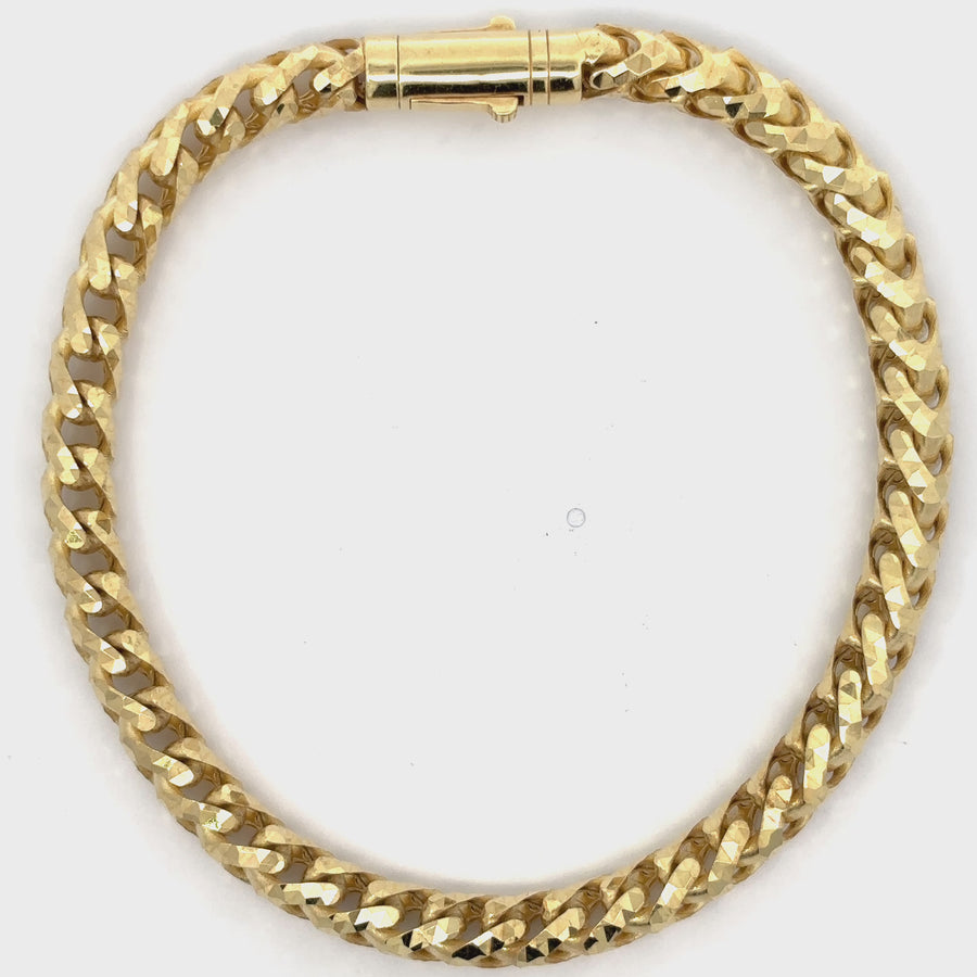 Men's 14k Gold Bracelet – Bold and Refined at 23.5 cm