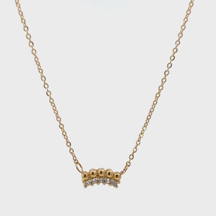 18k Gold Crown Necklace for Women and Babies