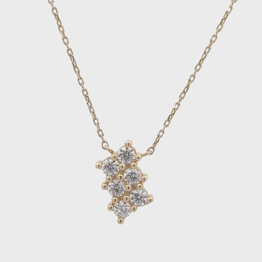 14k Gold Necklace with CZ Stones