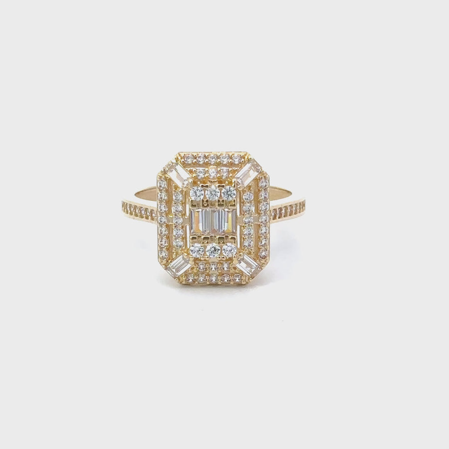 14k Gold Ring with Cubic Zirconia